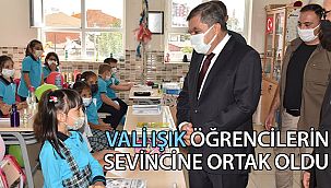 Vali Işık öğrencilerin sevincine ortak oldu