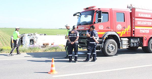 Karaman’da Devrilen LPG Yüklü Tankerin Sürücüsü Hayatını Kaybetti
