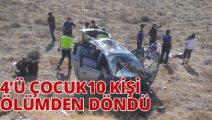 4'ü çocuk 10 kişi ölümden döndü