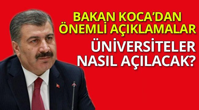 Bakan Koca'dan toplantı sonrası önemli açıklamalar