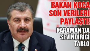 Bakan Koca son verileri paylaştı! Karaman'da sevindirici tablo