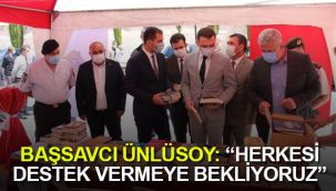 Başsavcı Ünlüsoy: "Herkesi destek vermeye bekliyoruz"