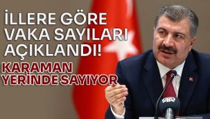 İllere göre vaka sayıları açıklandı! Karaman yerinde sayıyor