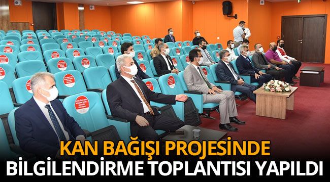Kan bağışı projesinde bilgilendirme toplantısı yapıldı
