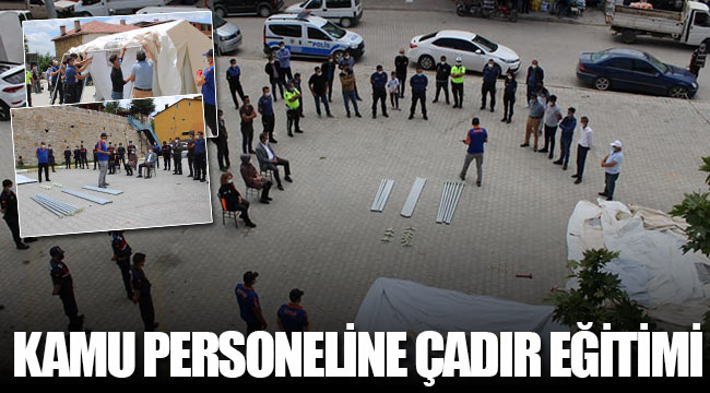 Karaman'da Kamu Personeline Çadır Eğitimi