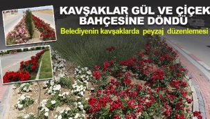 Karaman'da refüj ve kavşaklar gökkuşağı gibi