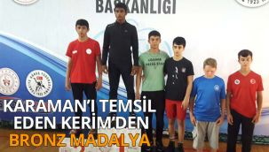 Karaman'ı temsil eden Kerim'den bronz madalya 