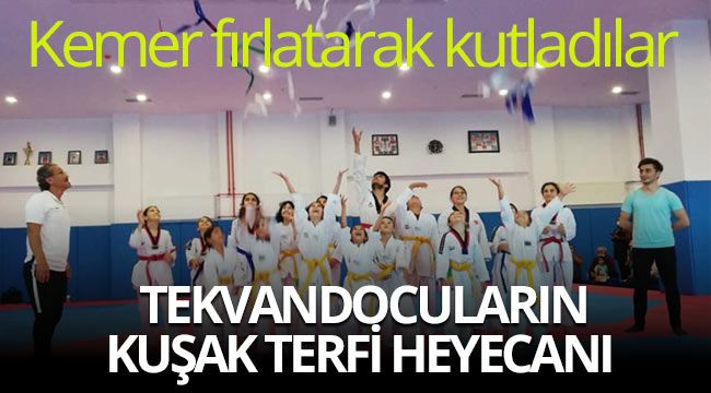 Tekvandocuların kuşak terfi heyecanı 