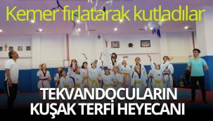 Tekvandocuların kuşak terfi heyecanı 