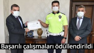 Vali Işık başarılı çalışmalarından dolayı ödüllendirdi