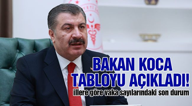 Bakan Koca tabloyu açıkladı! illere göre vaka sayılarındaki son durum