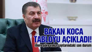Bakan Koca tabloyu açıkladı! illere göre vaka sayılarındaki son durum