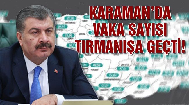 Karaman'da vaka sayısı tırmanışa geçti!