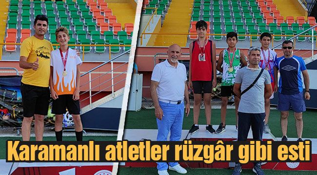 Karamanlı atletler rüzgâr gibi esti