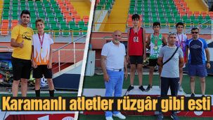 Karamanlı atletler rüzgâr gibi esti