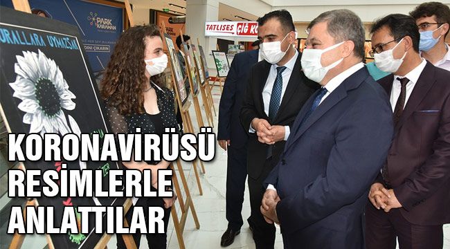 Öğrenciler koronavirüsü çizdikleri resmilerle anlattılar