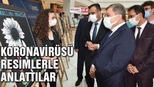 Öğrenciler koronavirüsü çizdikleri resmilerle anlattılar