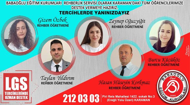 Özel Babaoğlu Tercihlerde Tüm Öğrencilere Destek Verecek