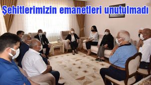 Şehitlerimizin emanetleri unutulmadı