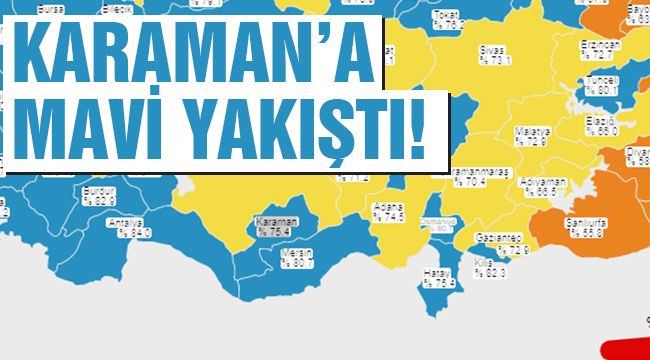 Karaman'a mavi yakıştı!