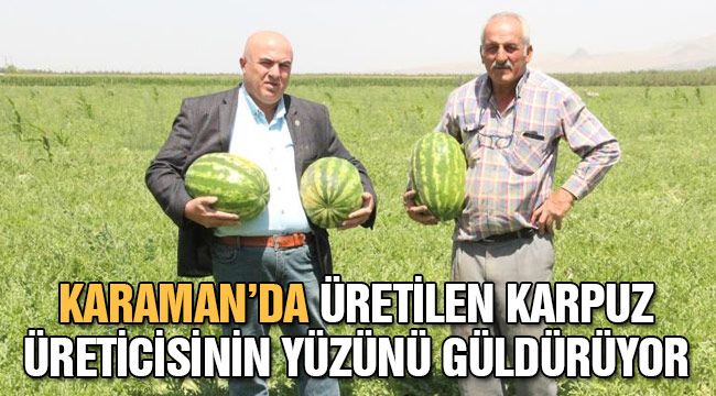 Karaman'da üretilen karpuz üreticisinin yüzünü güldürüyor