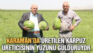 Karaman'da üretilen karpuz üreticisinin yüzünü güldürüyor