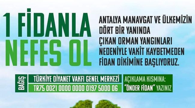 Karaman ÖNDER İmam Hatipliler Derneği, fidan bağışına "Bende Varım" dedi