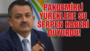 Pakdemirli yüreklere su serpen haberi duyurdu