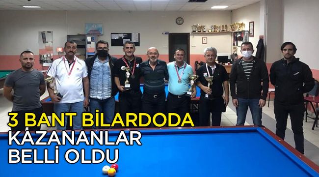 3 bant bilardoda kazananlar belli oldu