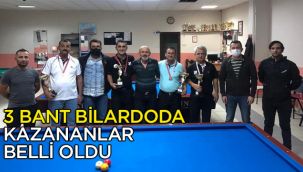 3 bant bilardoda kazananlar belli oldu