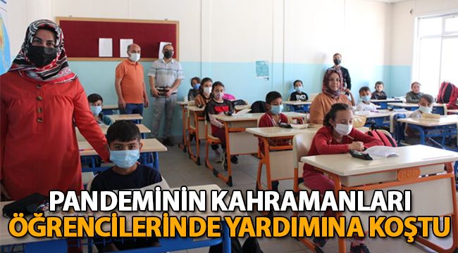 Pandeminin kahramanları öğrencilerinde yardımına koştu