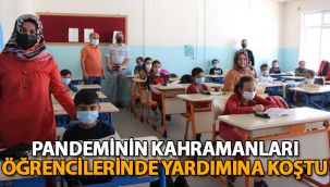 Pandeminin kahramanları öğrencilerinde yardımına koştu
