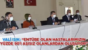 Vali Işık: "entübe olan hastalarımızın yüzde 90'ı aşısız olanlardan oluşuyor"