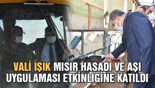 Vali Işık mısır hasadı ve aşı uygulaması etkinliğine katıldı