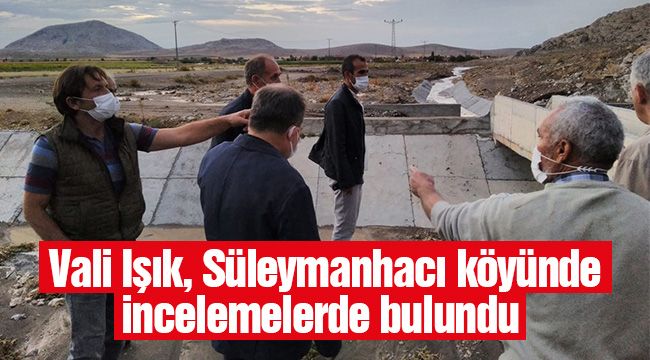 Vali Işık, Süleymanhacı köyünde incelemelerde bulundu 