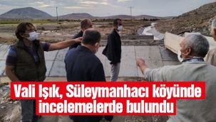 Vali Işık, Süleymanhacı köyünde incelemelerde bulundu 