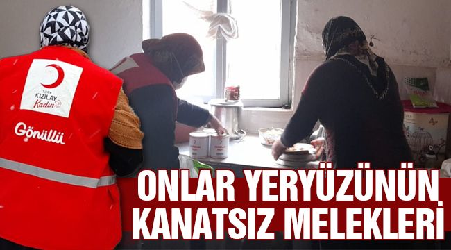 Gönüllüler destek için sahada