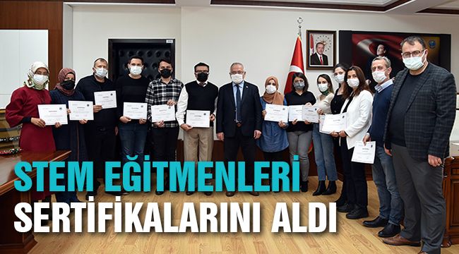 STEM eğitmenleri sertifikalarını aldı