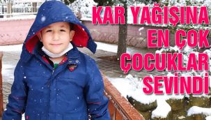 Kar Yağışına En Çok Çocuklar Sevindi
