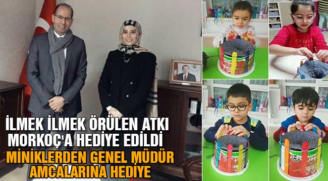 Miniklerden Genel Müdür Amcalarına Hediye