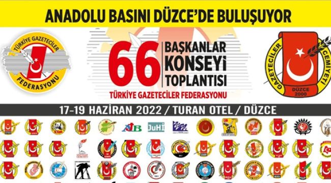 Anadolu Basını Düzce'de Buluşuyor