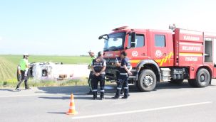 Karaman'da Devrilen LPG Yüklü Tankerin Sürücüsü Hayatını Kaybetti