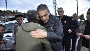 Vali Akkoyun, Selde Eşini Kaybeden Kocaya Taziye Ziyaretinde Bulundu