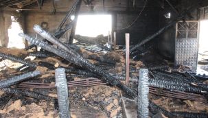 Ahır yangınında 5 büyükbaş hayvan telef oldu