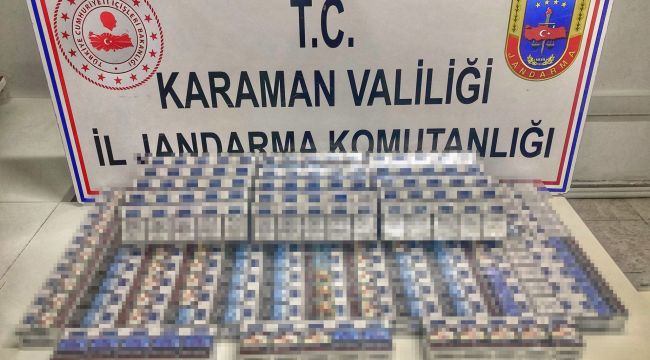 Karaman'da 440 paket kaçak sigara ele geçirildi