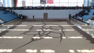 Karaman'da bisküviden yapılan dünyanın en büyük buğday başağı mozaiği tescillendi