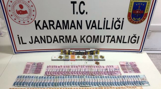 Karaman'da jandarmadan kumar baskını 