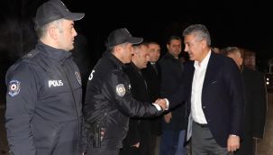 Karaman Valisi Akkoyun görev başındaki personelin yeni yılını kutladı