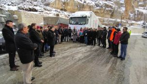 Ermenek ilçesinden deprem bölgesine 1 tır dolusu yardım