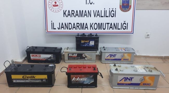 Karaman'da çaldıkları aküleri sosyal medya üzerinden satmaya çalıştılar